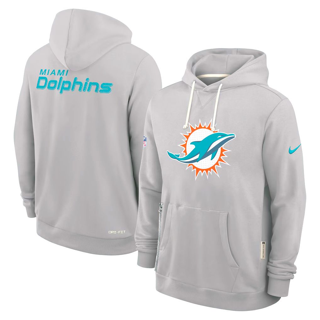 Men 2026 NFL Miami Dolphins hoodie Grey 01